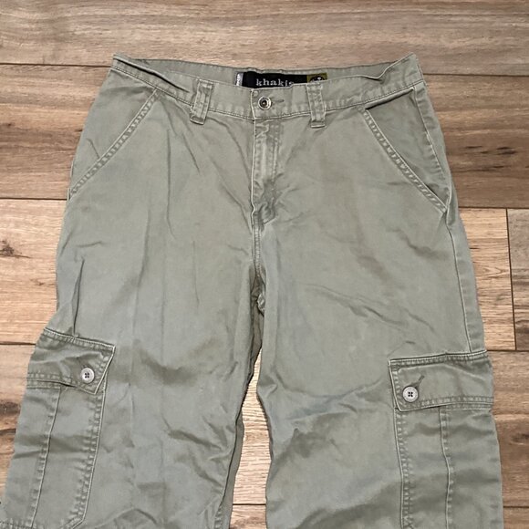 Women's VTG Levis SilverTab Khakis Cargo Pants 11 Light Green Canvas Baggy Skate - Picture 2 of 12